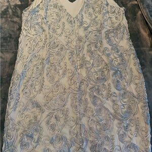 Blu Sage Light Sage Green Dress with Silver Accents